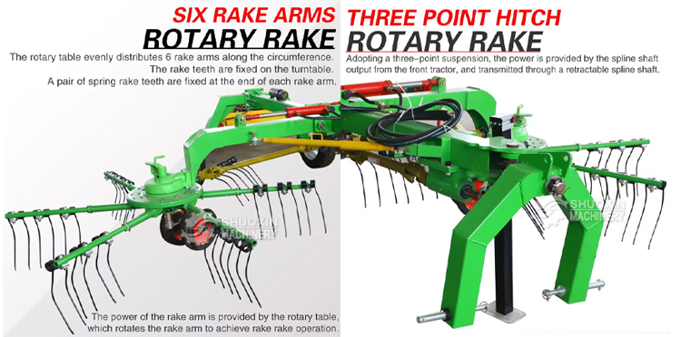 PTO Rotary Disc Hay Rakes